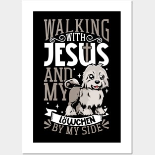 Jesus and dog - Little Lion Dog Posters and Art